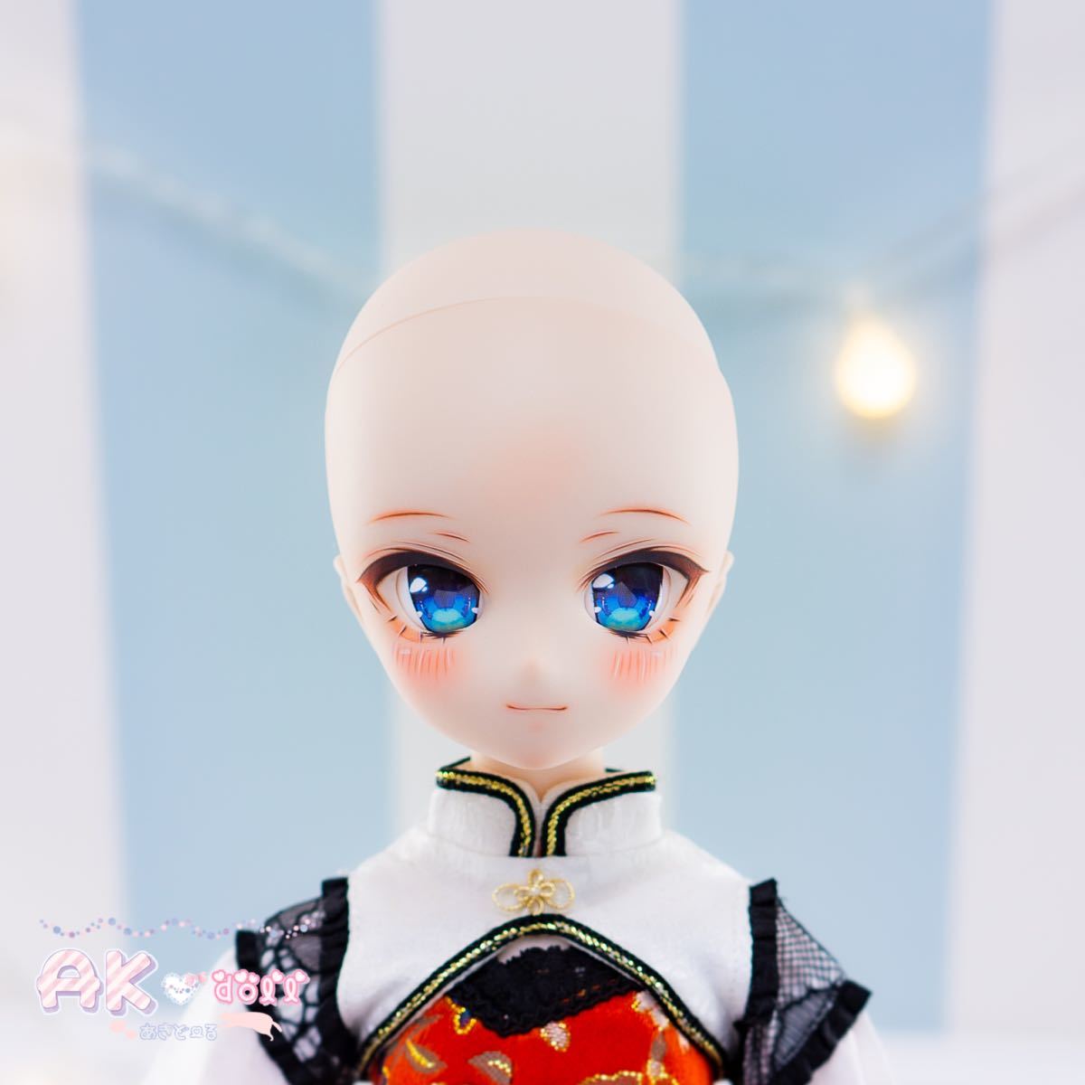 【AK*doll】DDH-28 カスタムヘッド SWセミホワイト ソフビ盛り デカールアイ付き_画像10