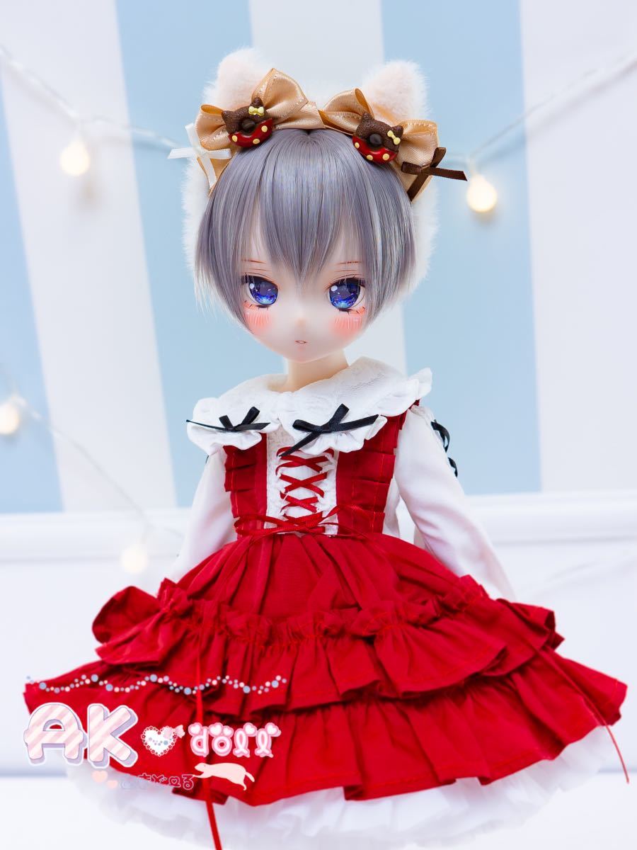 【AK*doll】DDH-01 カスタムヘッド SWセミホワイト ソフビ盛り デカールアイ付き_画像3