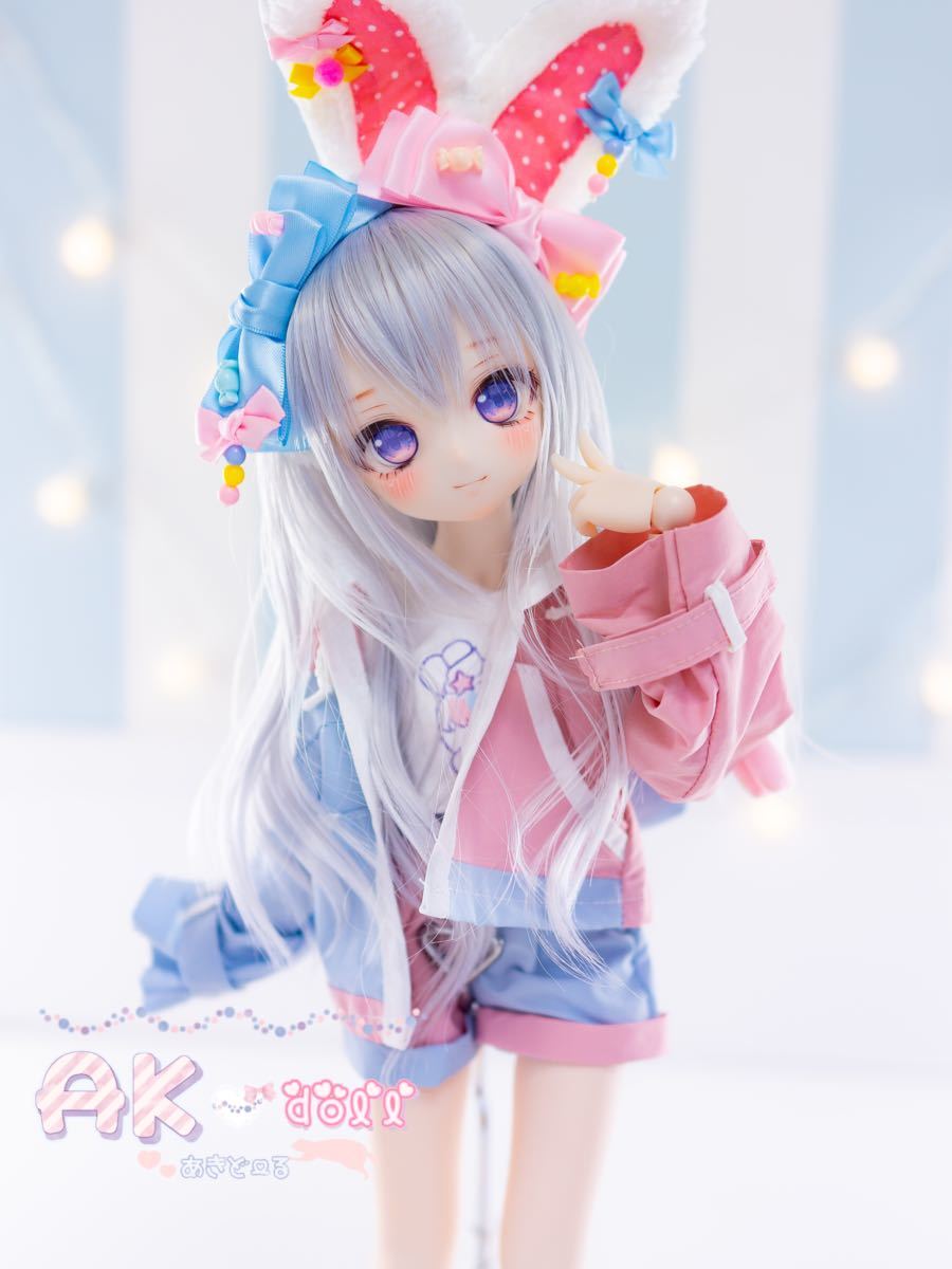 【AK*doll】DDH-01 カスタムヘッド SWセミホワイト デカールアイ付き_画像3