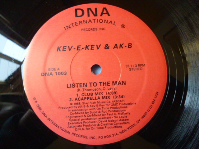 Kev-E-Kev & AK-B / Listen To The Man 試聴可 シュリンク付 激アツ ファンキーブレイクス HIPHOP CLASSIC 12 _画像1