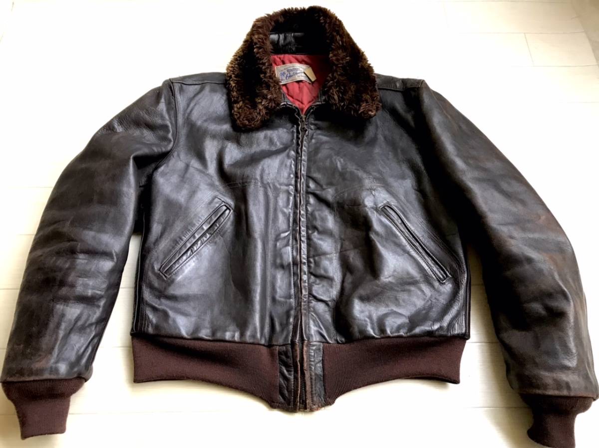 ☆★50’sHERCULESヘラクレスビンテージG-1タイプホースハイドレザージャケットオリジナル!☆★リペア済みA-2501XX_画像3