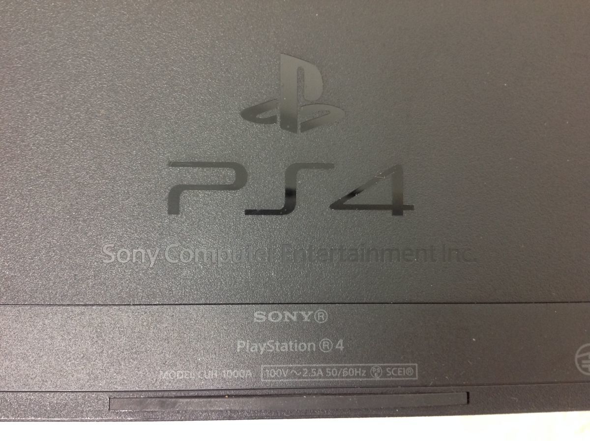 営KZ758-80 SONY PlayStation4 CUH-1000A 500GB ジェットブラック、コントローラー PS4 プレステ4 本体　初期化・動作確認済み_画像4