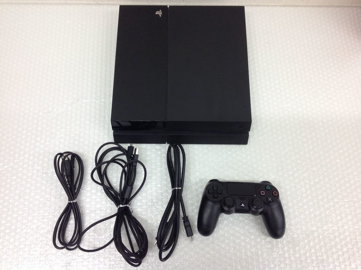 営KZ758-80 SONY PlayStation4 CUH-1000A 500GB ジェットブラック、コントローラー PS4 プレステ4 本体　初期化・動作確認済み_画像1
