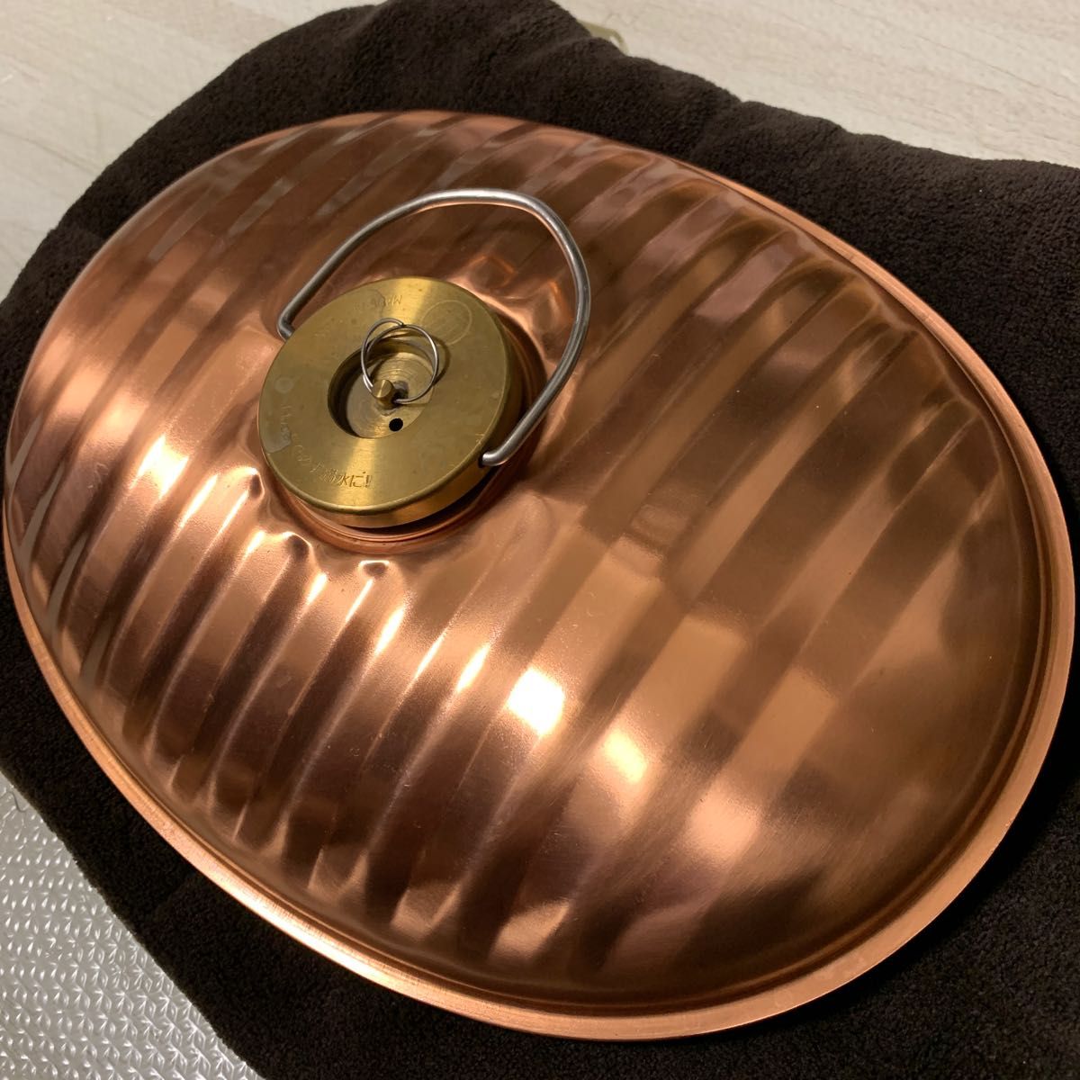 マルカ銅製楕円形湯たんぽ 専用カバー付き マルカ 湯たんぽ 純銅 2 2L キャンプ アウトドア 氷たんぽ