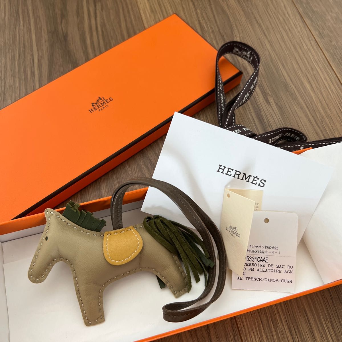 SALE】 Hermes - HERMES ロデオ ゴールド 白ステッチ PM お馬 チャーム