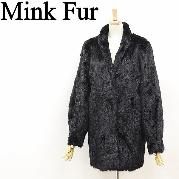 ●Rambulton ONWARD ランブルトン オンワード ミンクファー 毛皮 コート 黒 ブラック 13 大きいサイズ
