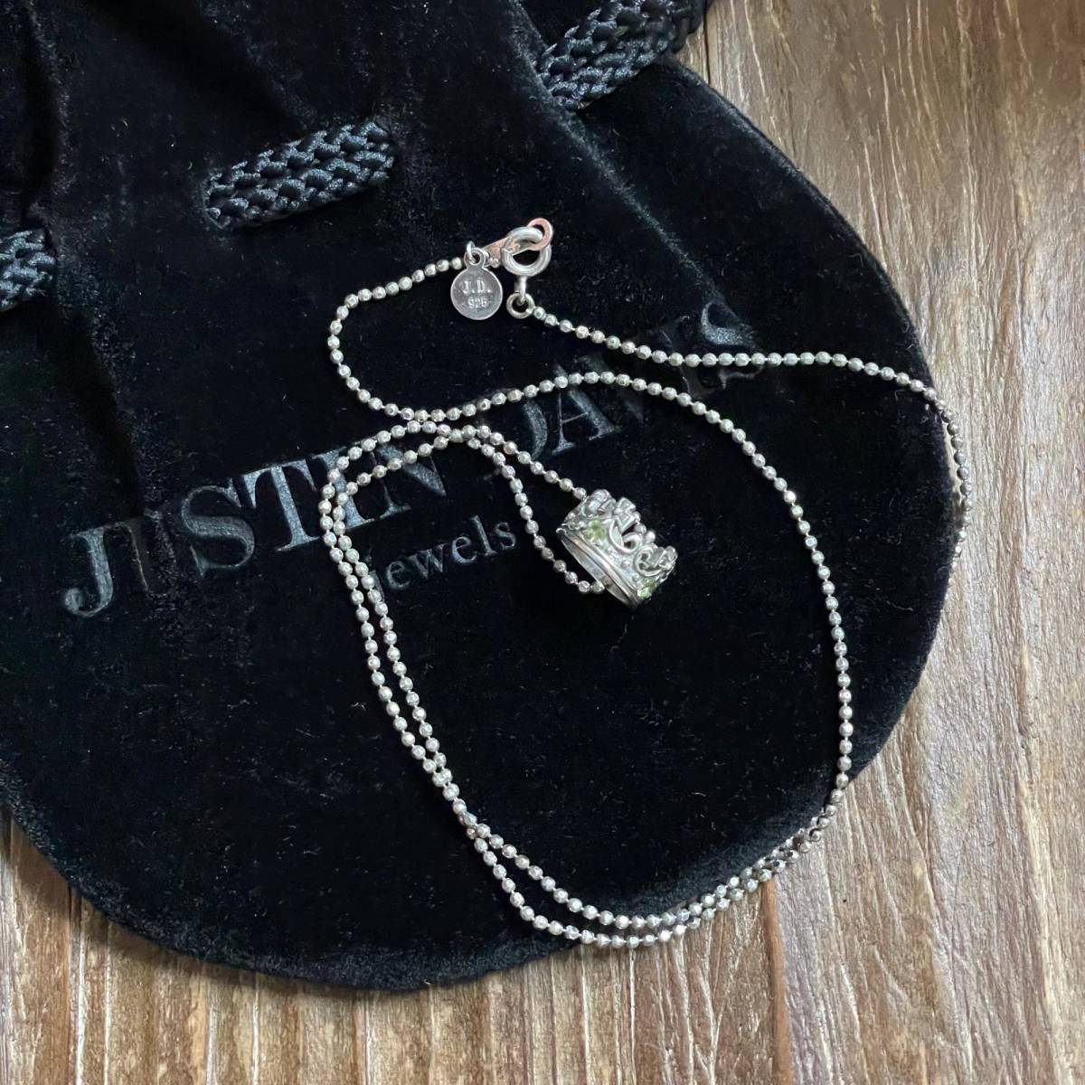 Justin Davis Justin Davis Crown necklace postage 370 jpy ~ accessory silver 925 men's lady's pendant yellow 