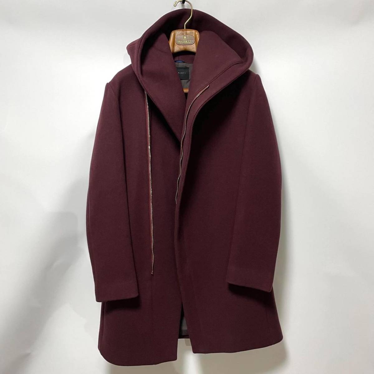 優先配送 WRAP ジュンハシモト junhashimoto 美品 COAT ラッカーニZIP