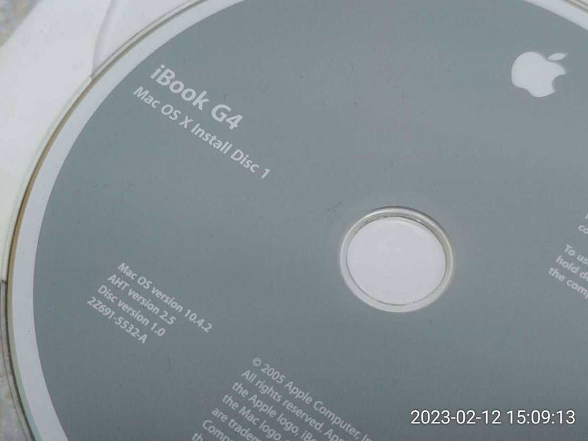 NB_T3057 レア！iBook G4 リカバリディスク OSX 10.4.2 OS 9.2_画像2
