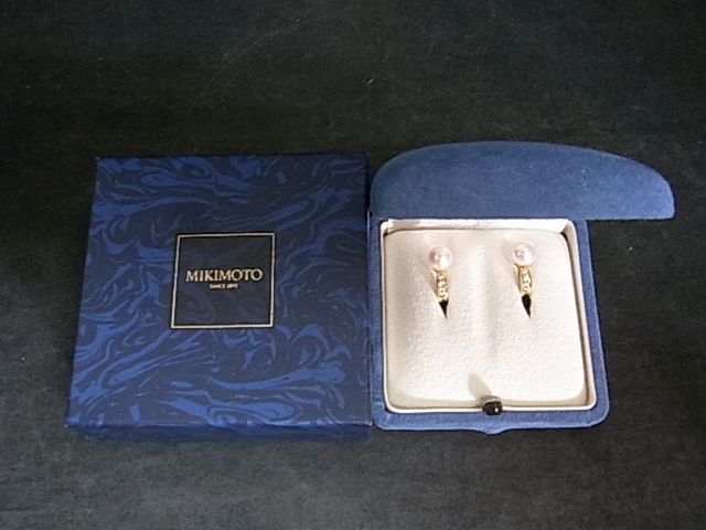 ヤフオク! - MIKIMOTO ミキモトK18パールイヤリング b6