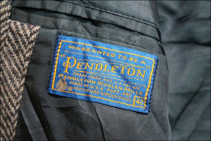 【42】 80's PENDLETON ペンドルトン ウール テーラード ジャケット ツウィード USA製 ビンテージ ヴィンテージ 古着 オールド FC300_画像5