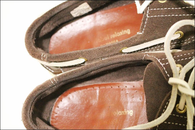 [41] DANASSAdanasa замша кожа deck shoes обувь чай Vintage Vintage USA б/у одежда Old CI73