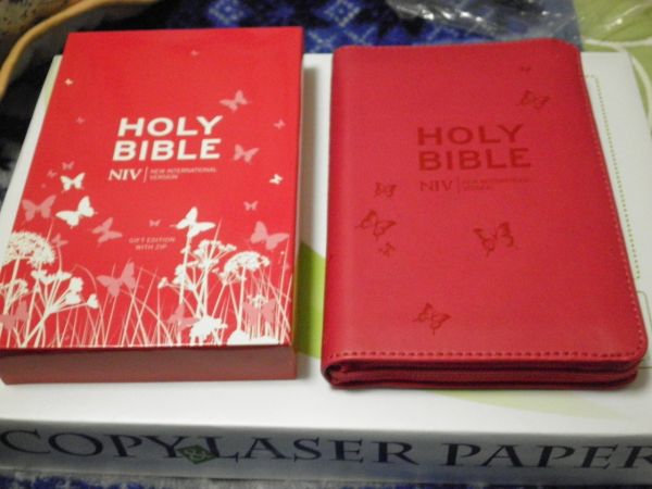 HOLY BIBLE COMPACT GIFT EDITION WITH PROCTCTIVE ZIPPER HANDY-BOOK PINK COLOUR OLD +NEW-TESTAMENTS FREESHIPMENT(minimum only)_画像3