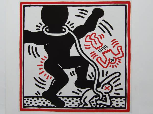 Keith Haring、No.79、希少画集画、新品額装付、状態良好、choco-