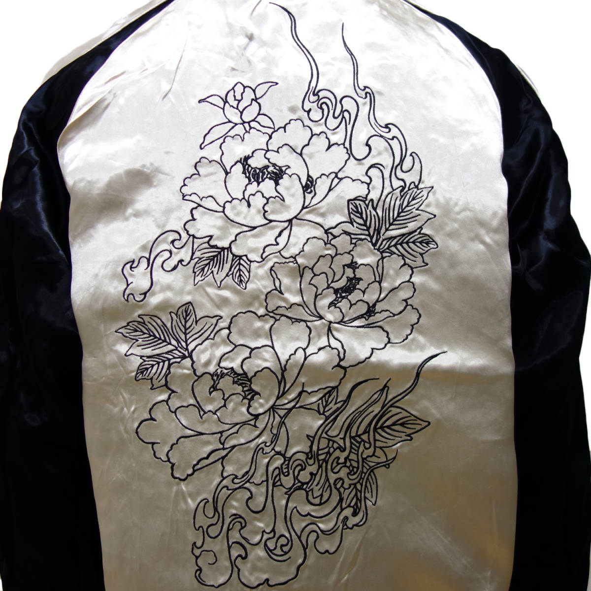 送料無料 抜刀娘 スカジャン 231003 col20 黒 3L(XXL) 凛 結愛 桜 牡丹