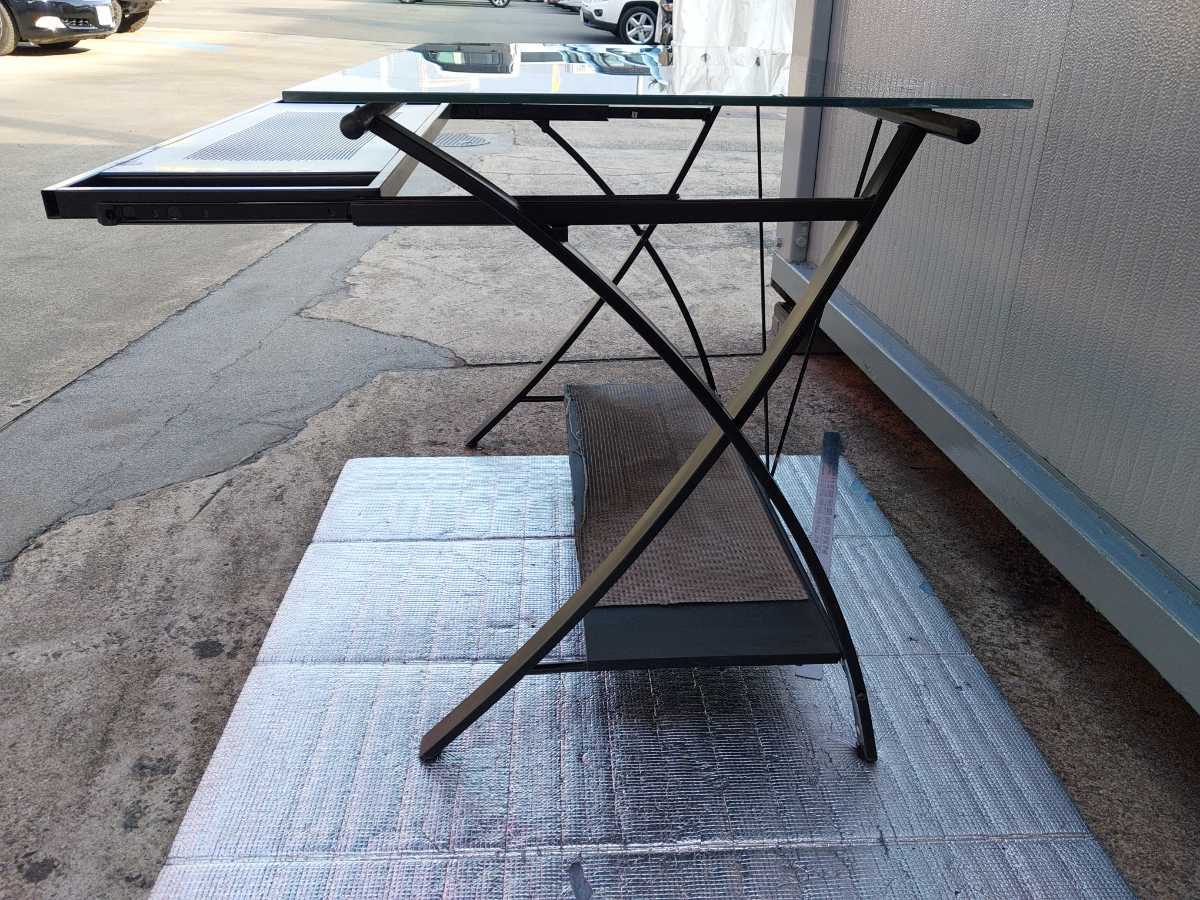 *③* office desk *PC desk * office work desk * office desk * office furniture * glass made * disassembly possibility * length 60cm* width 120cm* height 73cm* receipt warm welcome *