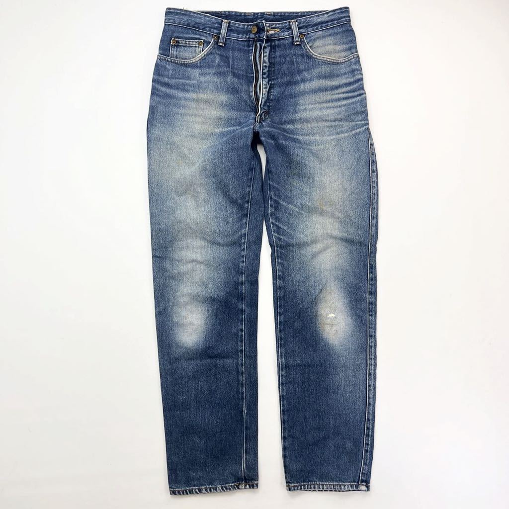  Bobson * BOBSON PRO изысканный длина ..! Denim брюки конический джинсы индиго W35 ремонт American Casual Street б/у одежда MIX#Ja5639