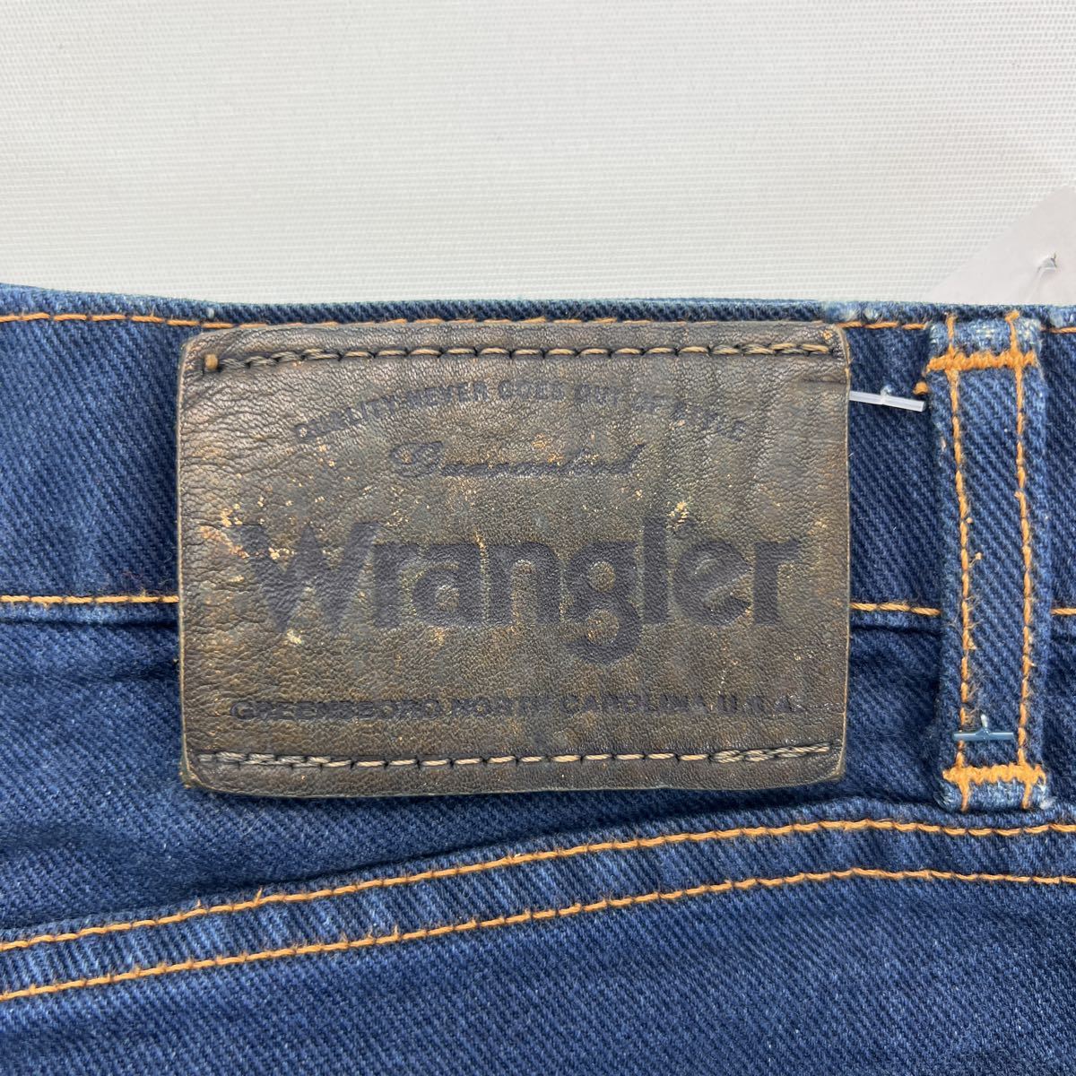 Wrangler ☆ M1830 幅広いスタイルに◎ W30 ストレート デニムパンツ 深いブルーインディゴ ジーンズ アメカジ 古着MIX ラングラー■Ja5595_画像5