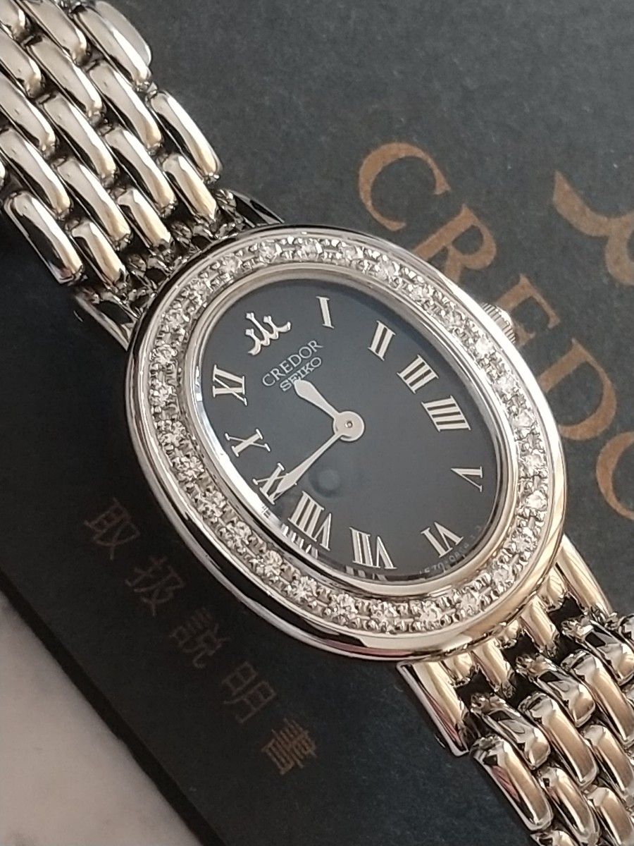 クレドール シグノGSTE793 美品 28Pダイヤベゼルレディース クレドール シグノGSTE793 美品 28Pダイヤベゼルレディース