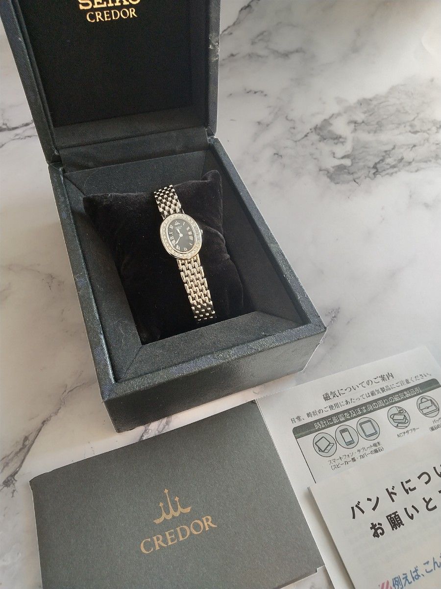 クレドール シグノGSTE793 美品 28Pダイヤベゼルレディース クレドール シグノGSTE793 美品 28Pダイヤベゼルレディース