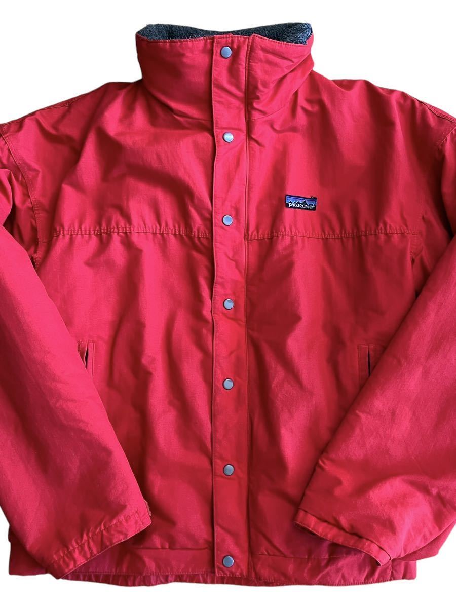 ★★★80's patagonia パタゴニア モンベル生産 ソフトシェル 裏フリース シェルドシンチラ似 ジャケット M 赤★★★_画像1