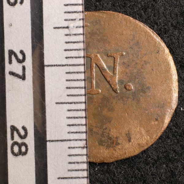 KM#223/オランダ領東インド ジャワ DUIT銅貨（1809）ルイ・ボナパルトイニシャルコイン[E538] 蘭印,東インド会社,インドネシア_画像3