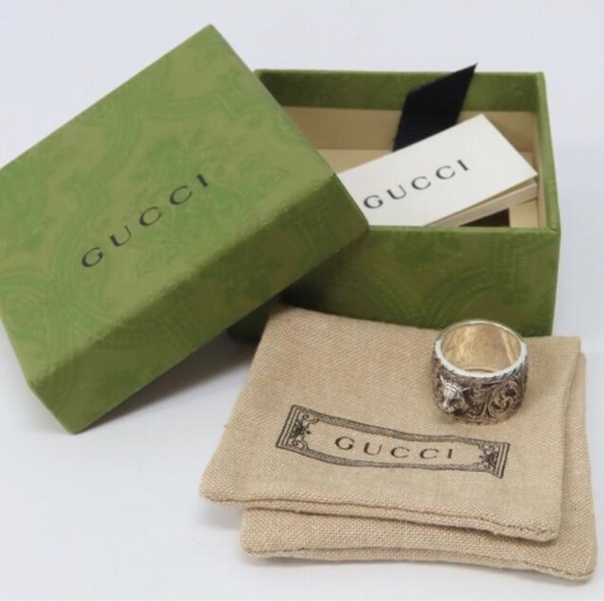 GUCCI グッチ キャットヘッド シルバーリング Ag925 15号
