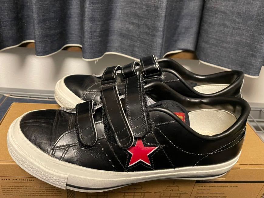 美品 CONVERSE コンバース ONE STAR ワンスター ベロクロ US8.5 日本サイズ27センチ 赤黒 90s ゴールデンサイズの画像5