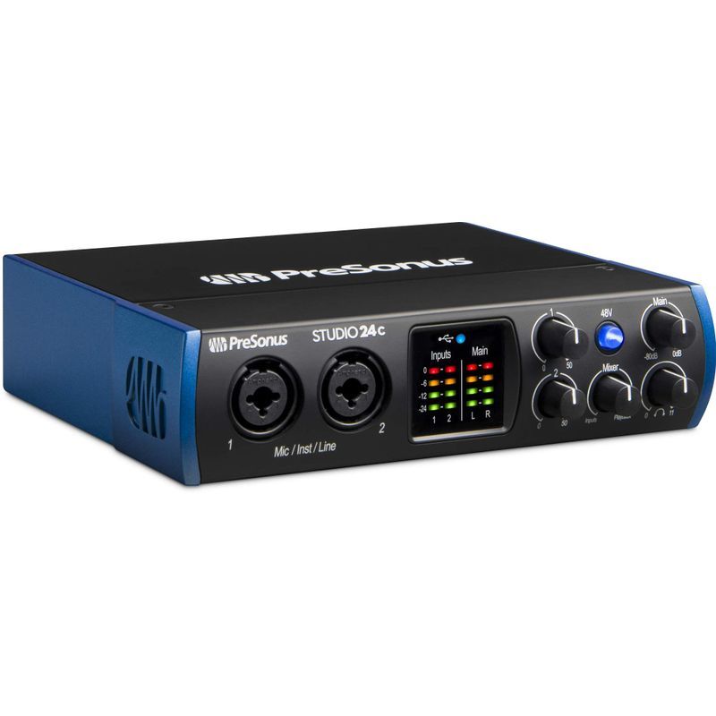 PreSonus Studio 24c オーディオ/MIDIインターフェース 24Bit 192kHz 2入出力USB-C互換 Studio