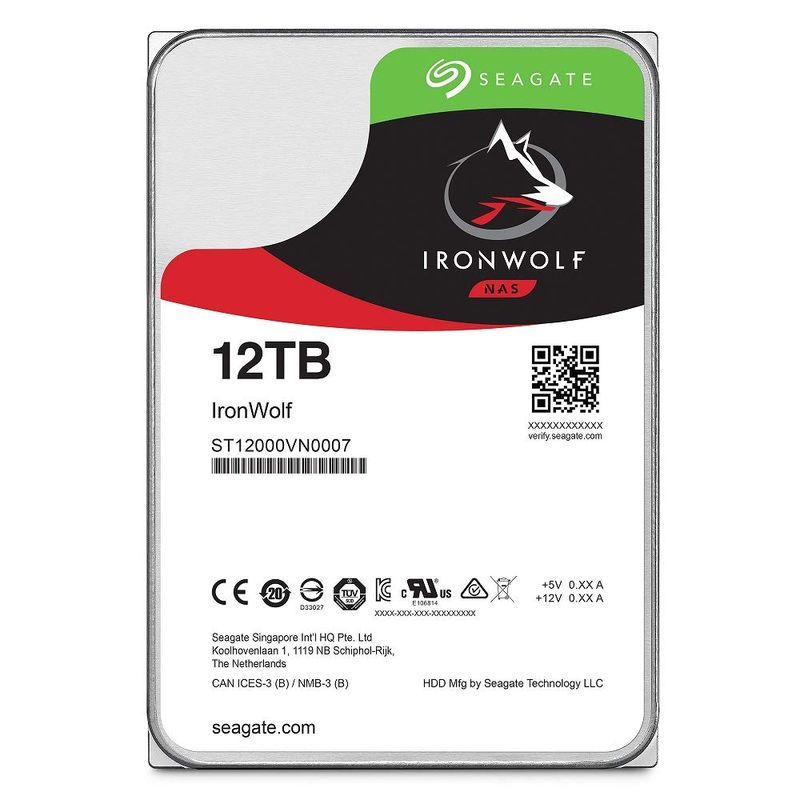 【在庫あり】 Seagate IronWolf 3.5 12TB 内蔵ハードディスク HDD 3年保証 256MB 7200rpm 24時間稼動 PC その他