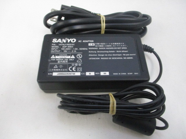 AD31829★サンヨー SANYO★ACアダプター★ADP-40EH★保証付！即決！_画像1