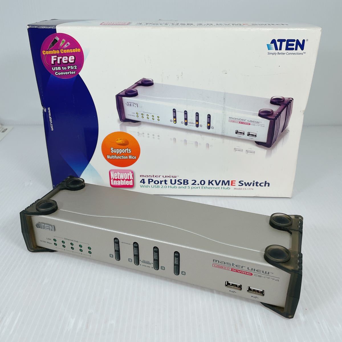 売れ筋アイテムラン MasterView ATEN 4Port CS-1774 Switch KVME USB2