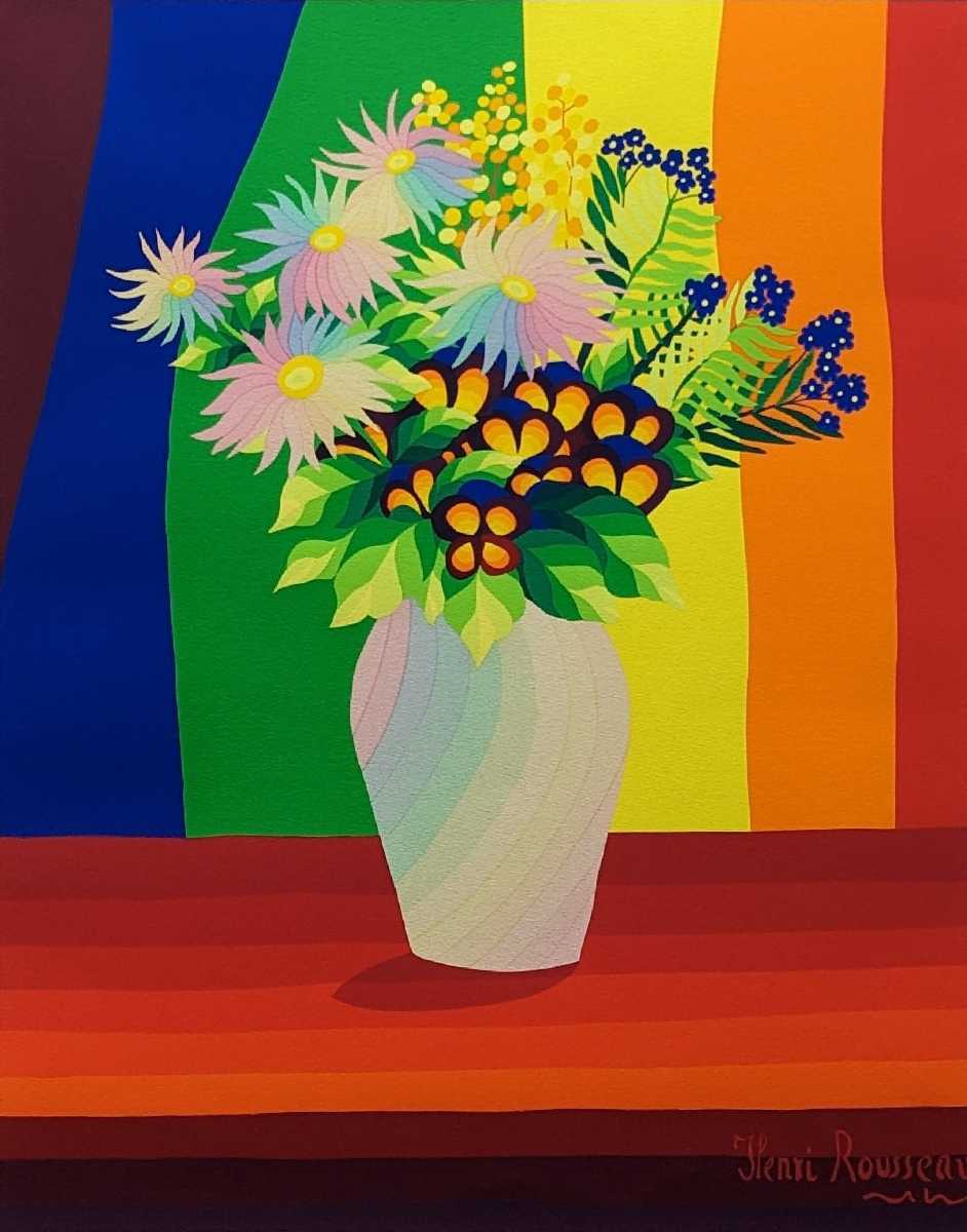 額付】靉嘔(アイオー)「ルソーの花」【作家直筆サイン】|PayPayフリマ