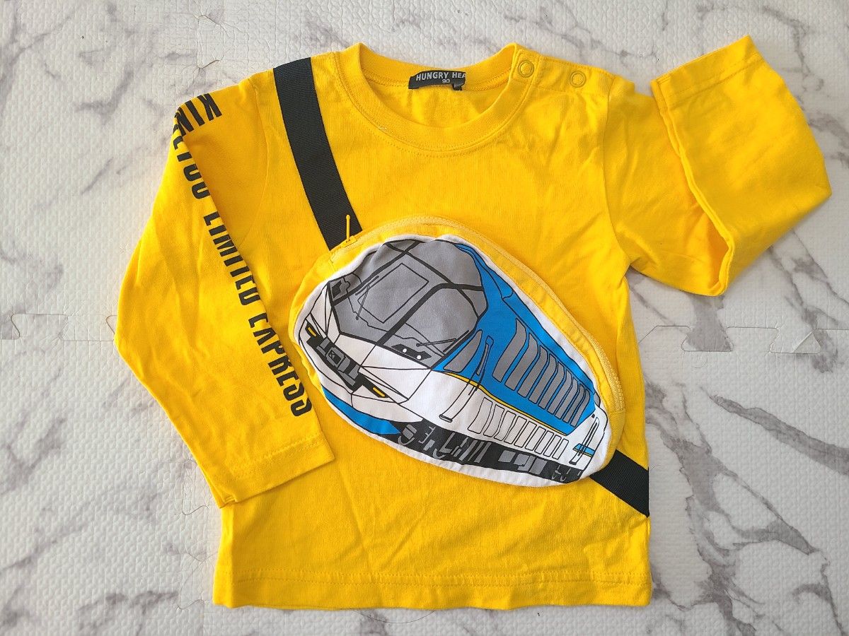 超美品 90cm 長袖 Tシャツ トレーナー HUNGRY HEART 近鉄電車 しまかぜ ハングリーハート