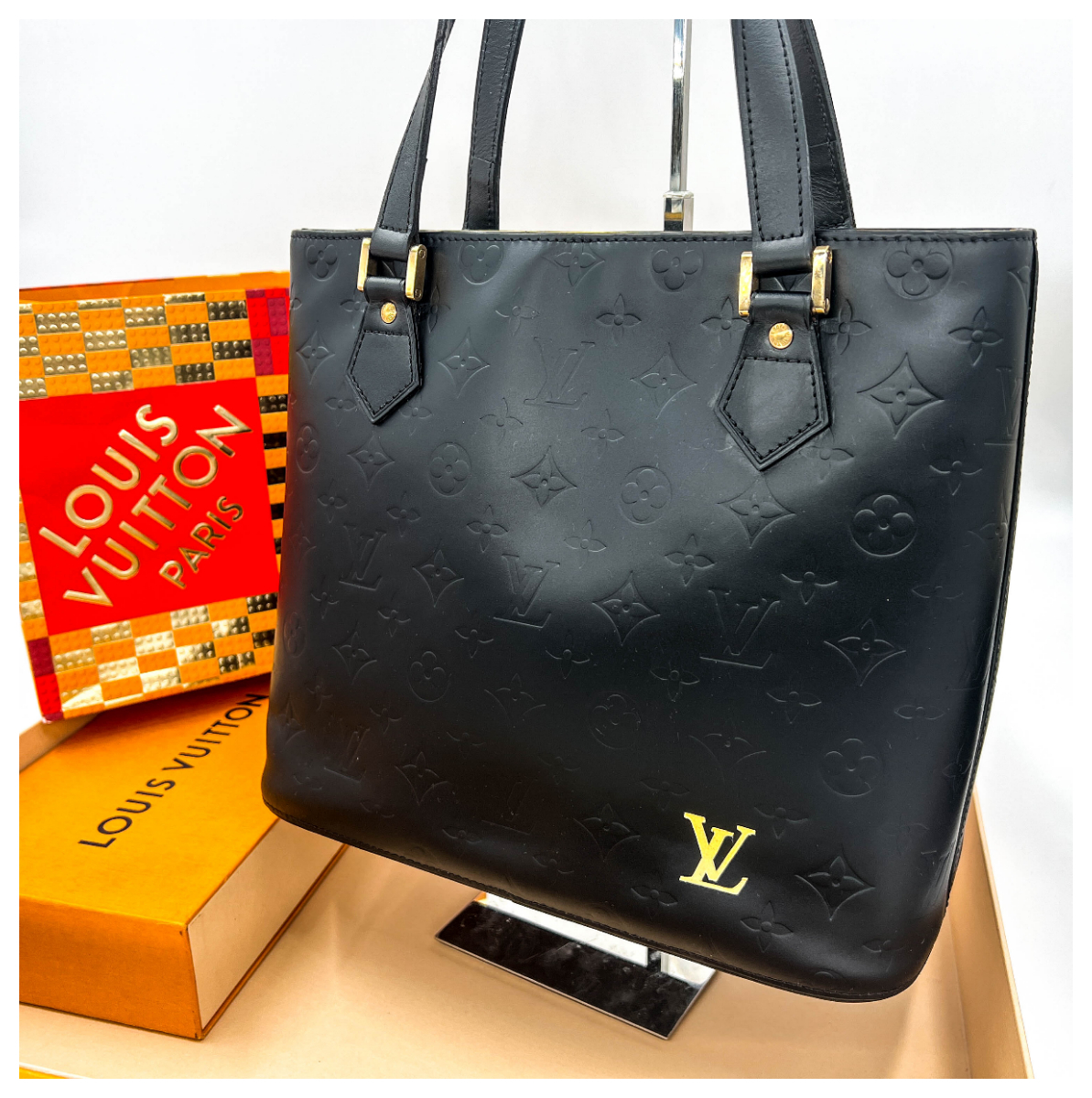 1円～★美品★2722　Louis Vuitton　M91121　ルイヴィトン ヴェルニ モノグラム ハンドバッグ ヒューストン　トートバッグ_画像1