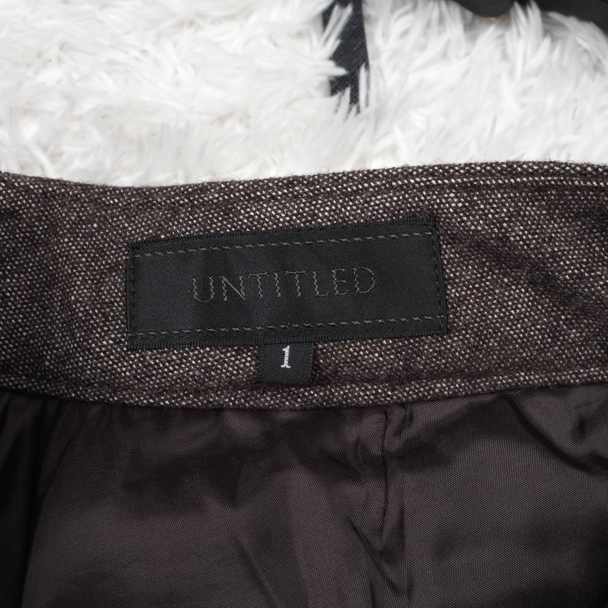 Y7473* top class *UNTITLED Untitled * finest quality cashmere * pants * slacks * tea Brown 