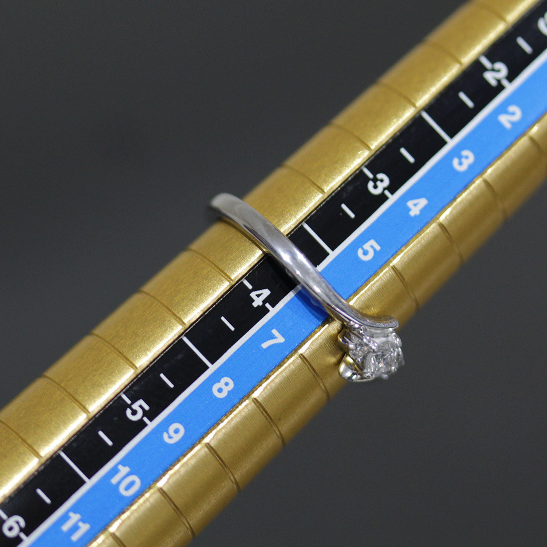 4℃ ダイヤモンド 3P 6号 ゴールド 新品仕上済 2.1g 箱付○指輪 リング