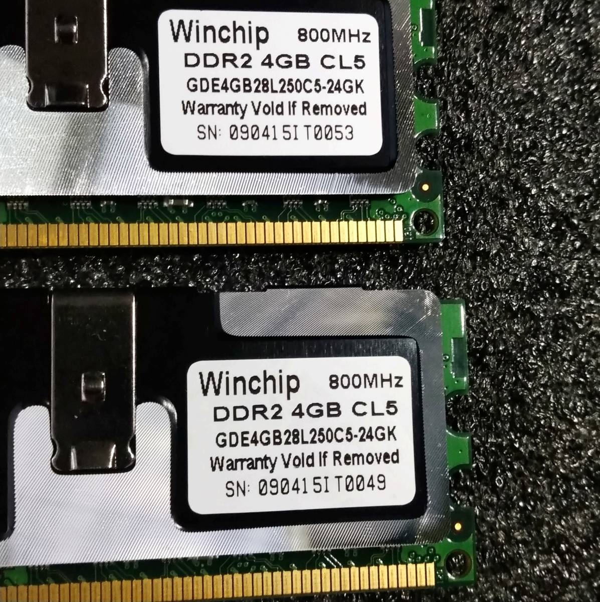 【中古】DDR2メモリ 16GB(4GB4枚組) Whinchip GDE4GB28L250C5-24GK [DDR2-800 PC2-6400]_画像7