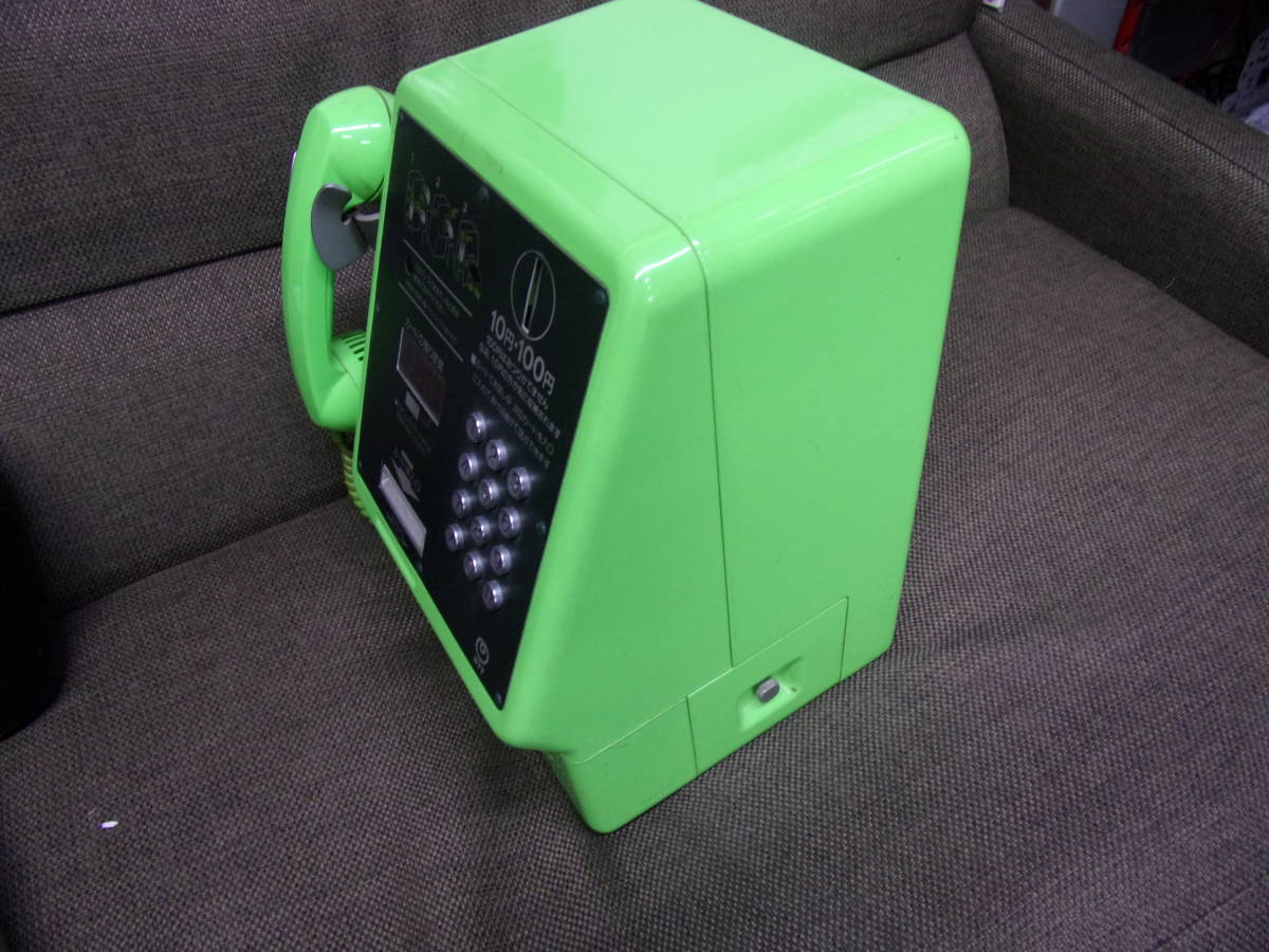 * that time thing * public telephone machine *MC-3PNC* manufacture 1988 year *NTT* card type * green * genuine article *