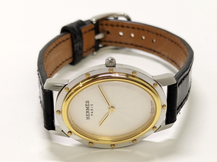 中古】HERMES 腕時計 クリッパー オーバル レディース 腕時計 クオーツ