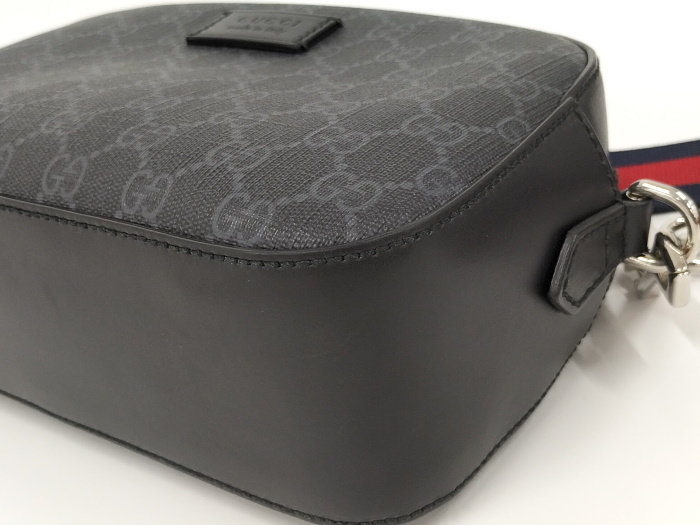 GUCCI クラッチバッグ ショルダーバッグ GGスプリーム レザー ブラック