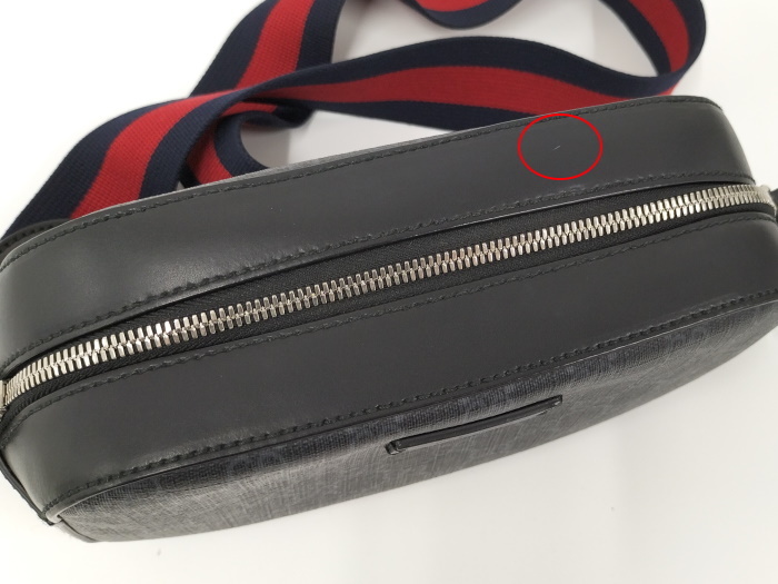 GUCCI クラッチバッグ ショルダーバッグ GGスプリーム レザー ブラック