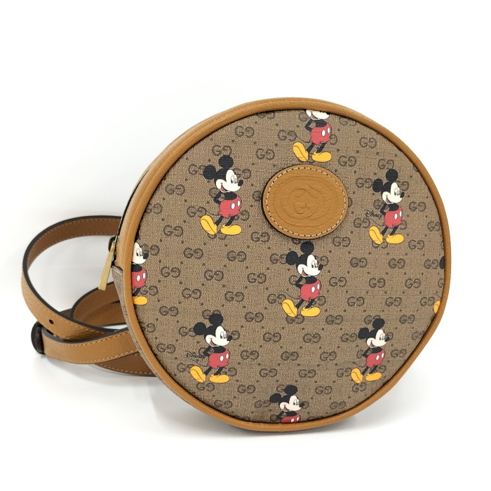 GUCCI ショルダーポーチ ミッキーマウス ミニGGスプリーム ブラウン