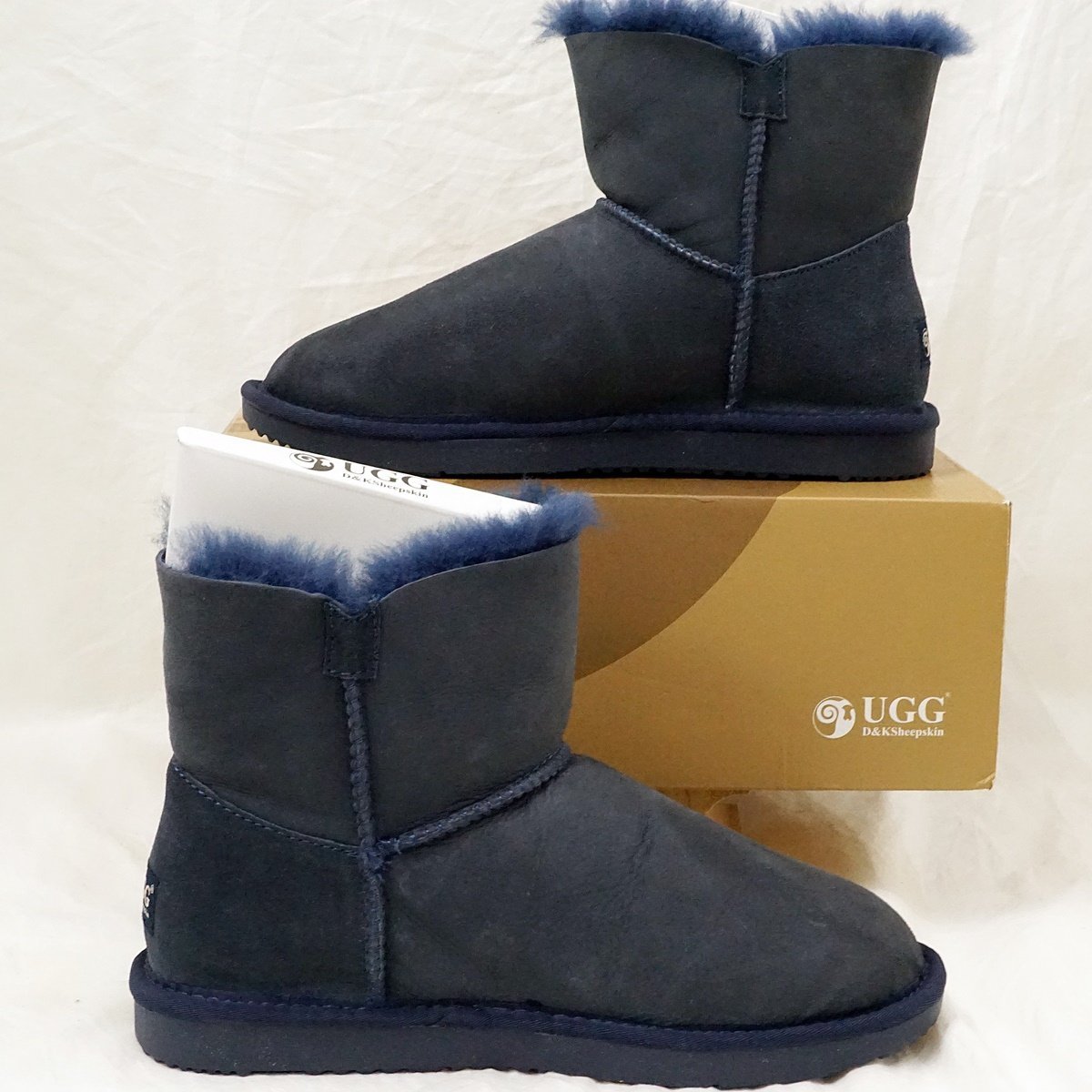 q♪未使用/展示品♪UGG オーストラリアプレミアムシフスキンウールブーツ 25cm MINI BUTTON BOOTS DK003♪質屋リサイクルマート宇部店♪の画像3