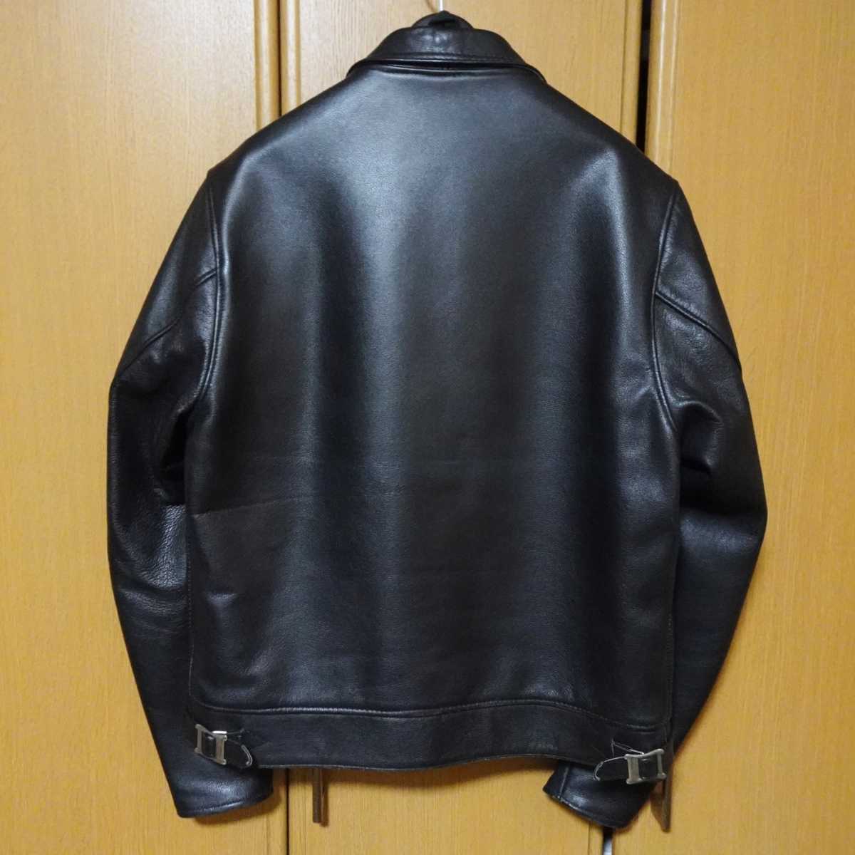 666 Leather Wear シングルライダースジャケット ブラック 黒 38 牛革