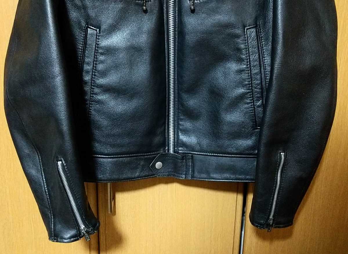 666 Leather Wear シングルライダースジャケット ブラック 黒 38 牛革