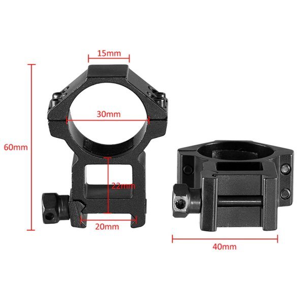 スコープ マウントリング 20mm幅レール リング径30mm 高さ 22mm_画像4