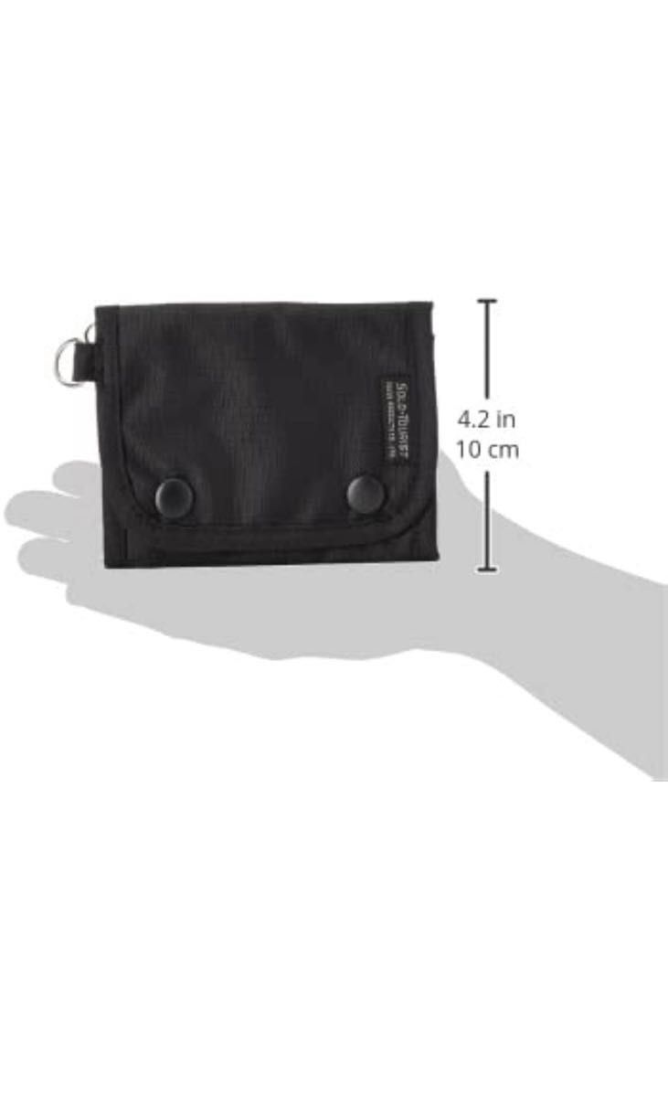 新品 2つ折り 財布 ウォレット 軽量 薄型 ナイロン ブラック 新品 未使用