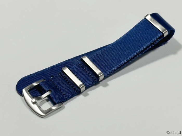 ラグ幅22mm NATOベルト ブルー ハイグレード ファブリック ストラップ ナイロン 腕時計ベルト_カラー：ブルー