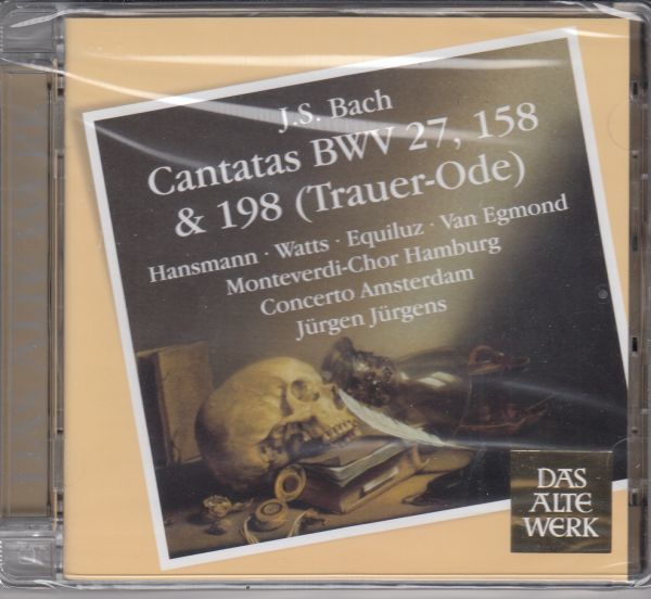 [CD/Das Alte Musik]バッハ:カンタータ第198番「候妃よ、さらに一条の光を」BWV.198他/J.ユルゲンス&アムステルダム・コンソート 1966-1967_画像1